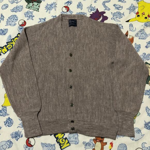 Vintage 80s JCPenney Grey Cardigan - Picture 1 of 3